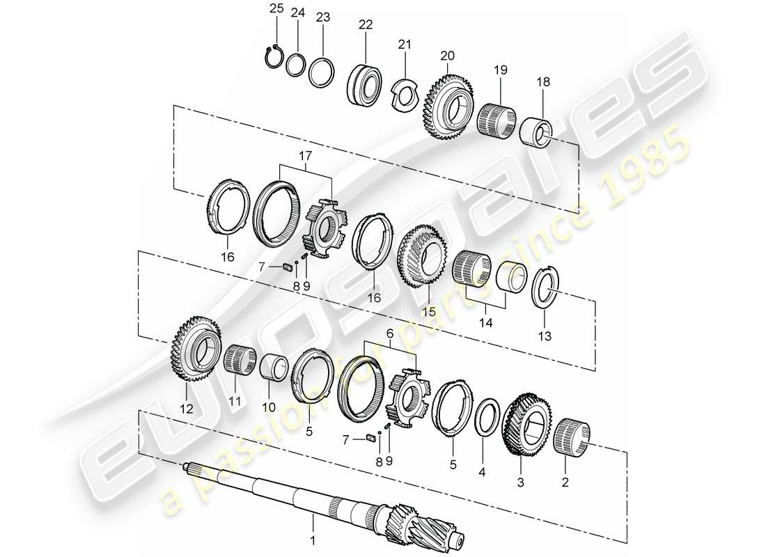 a part diagram from the porsche 996 parts catalogue