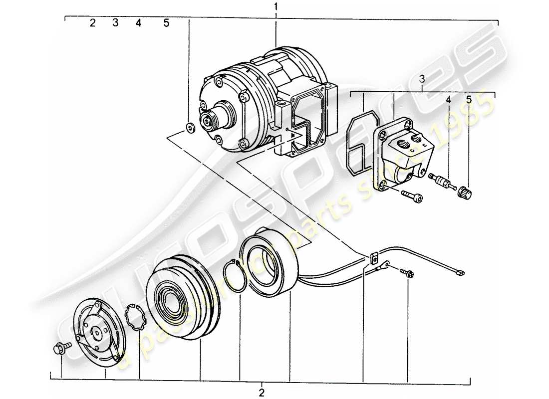 a part diagram from the porsche 993 parts catalogue