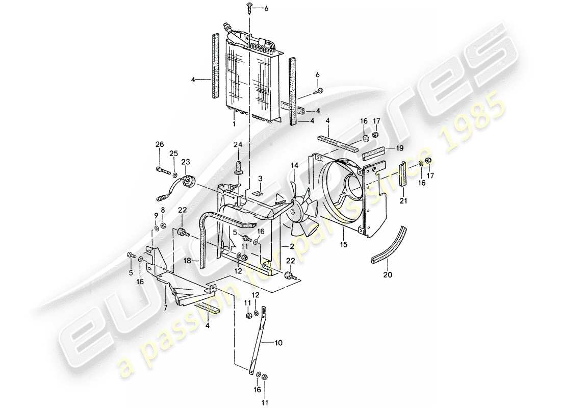 a part diagram from the porsche 993 parts catalogue