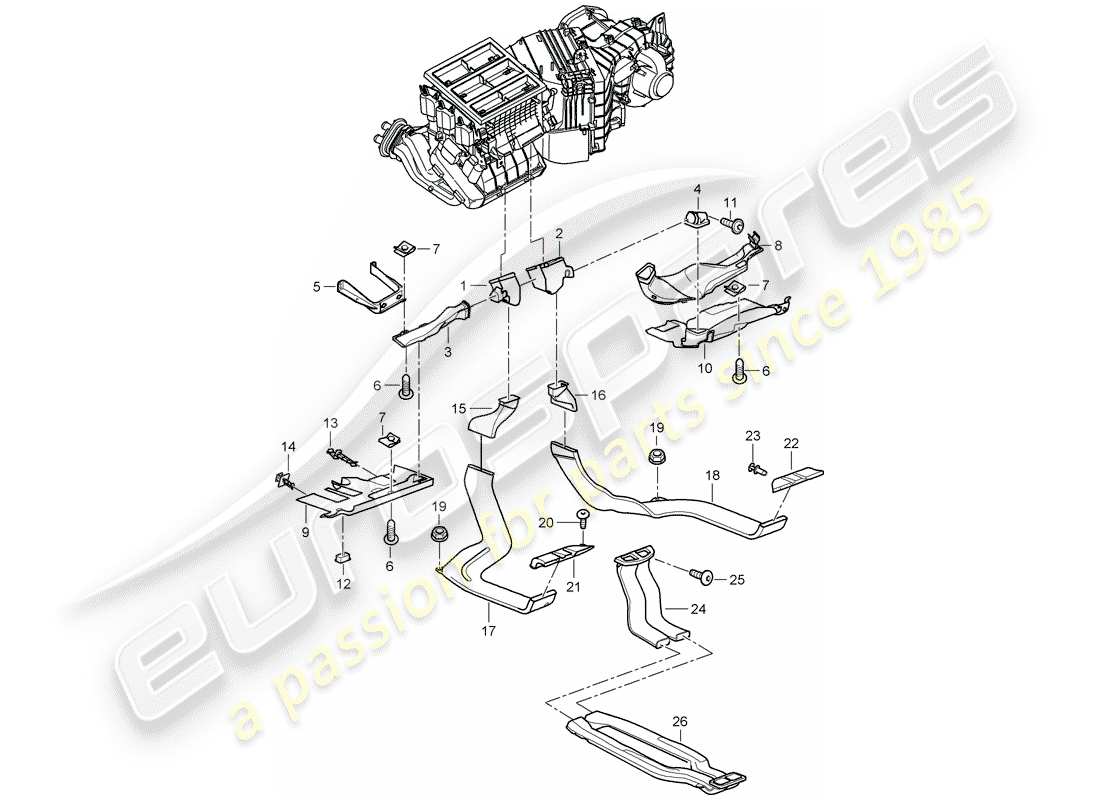 a part diagram from the porsche cayenne (2010) parts catalogue