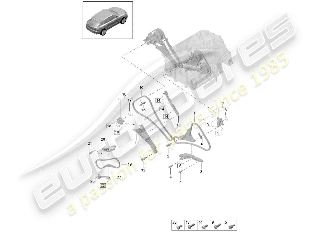 a part diagram from the porsche macan parts catalogue