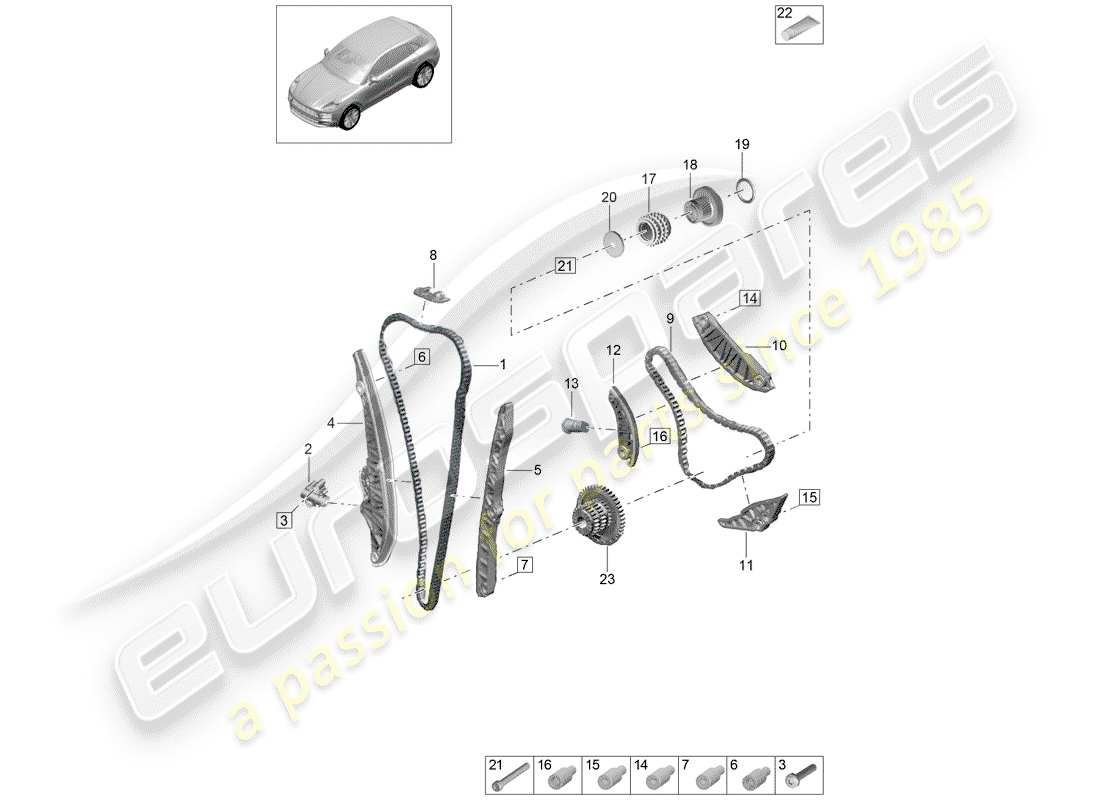 a part diagram from the porsche macan parts catalogue