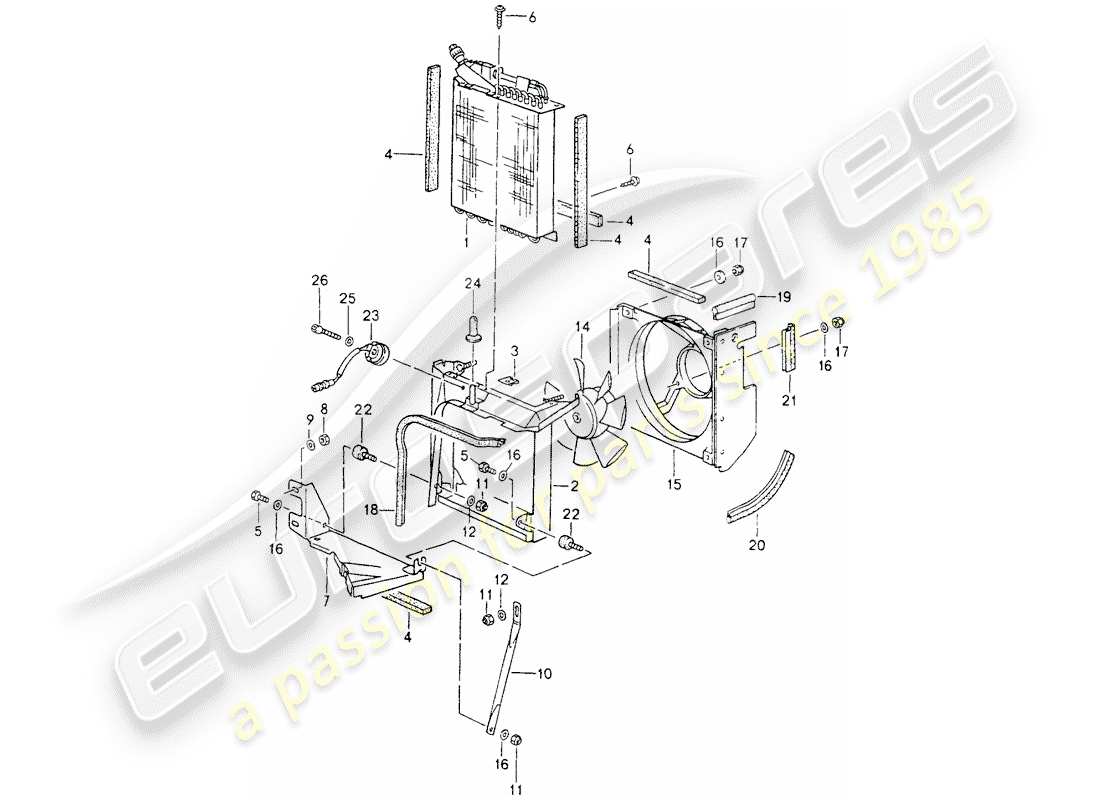 a part diagram from the porsche 964 parts catalogue