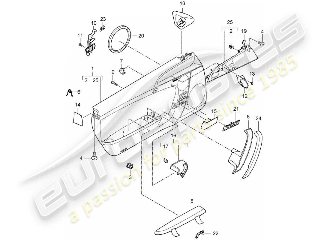 a part diagram from the porsche 997 parts catalogue