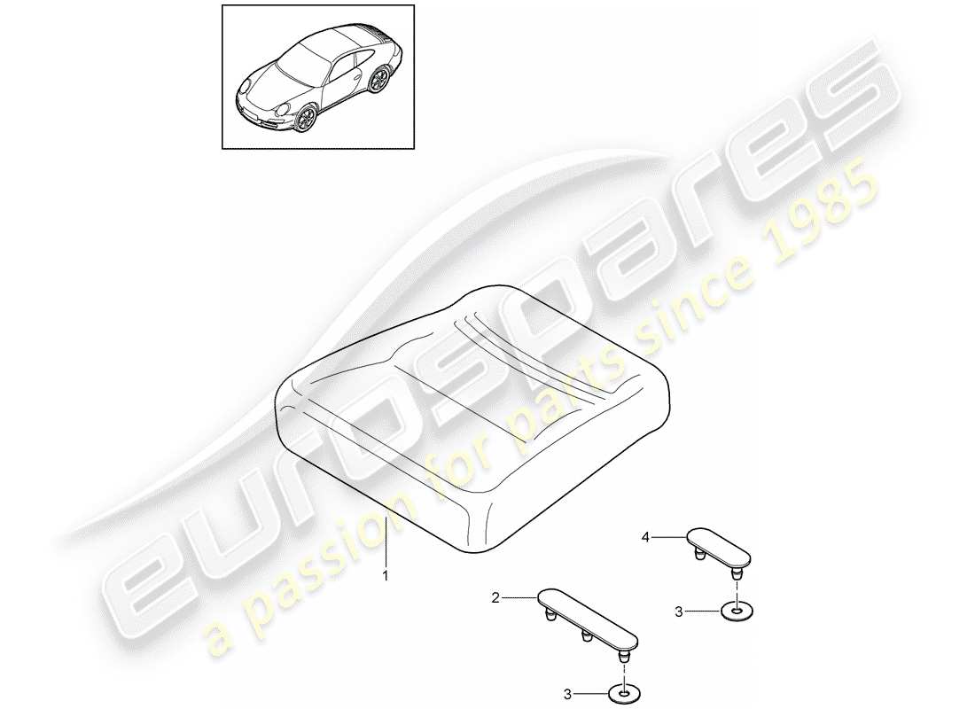 a part diagram from the porsche 997 gen. 2 (2011) parts catalogue