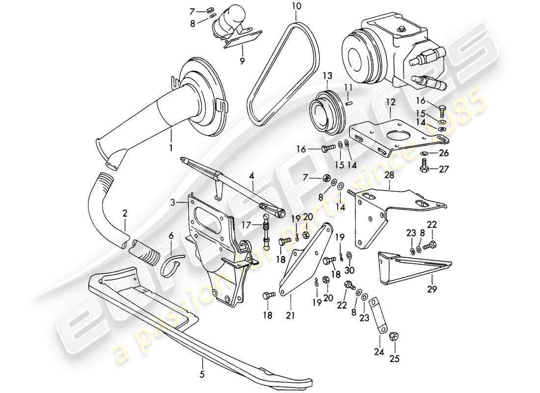 a part diagram from the porsche 911 parts catalogue