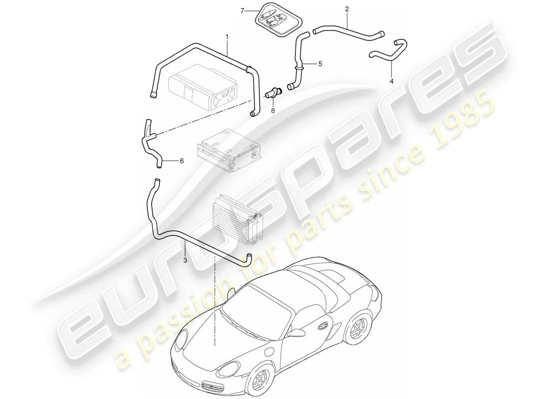 a part diagram from the porsche boxster parts catalogue