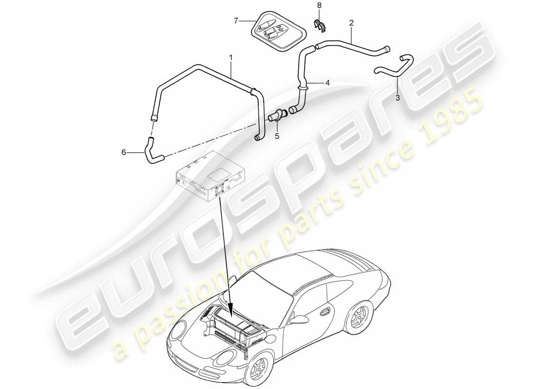 a part diagram from the porsche 997 parts catalogue