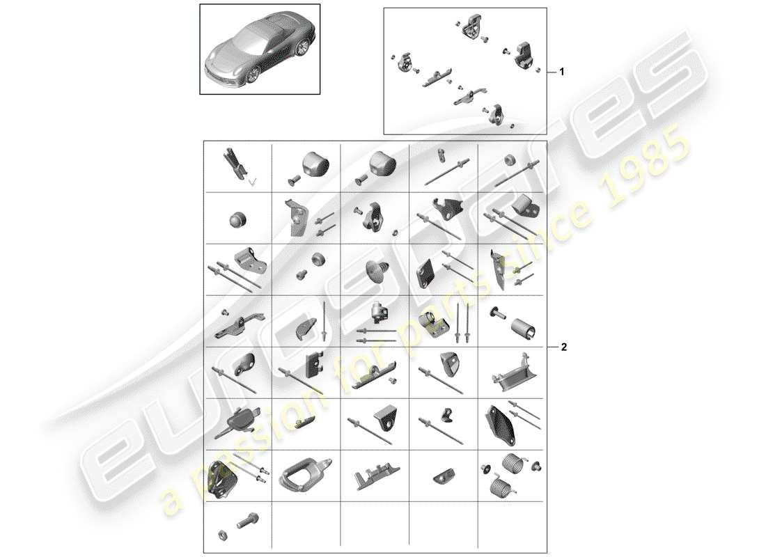 a part diagram from the porsche 991 parts catalogue