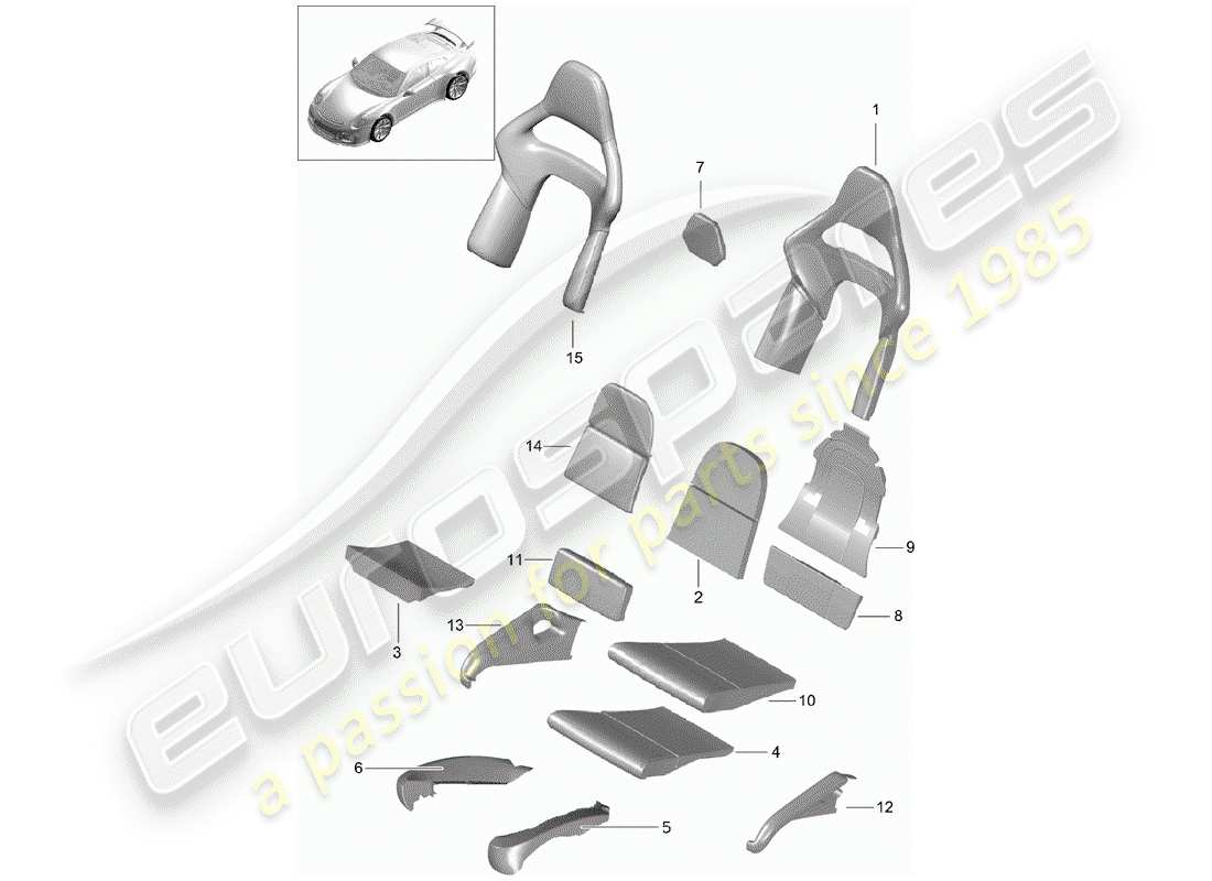 a part diagram from the porsche 991 parts catalogue