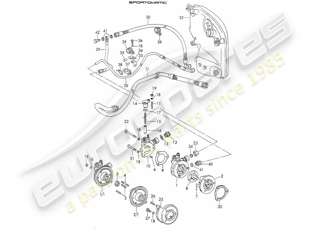 a part diagram from the porsche 911 (1971) parts catalogue