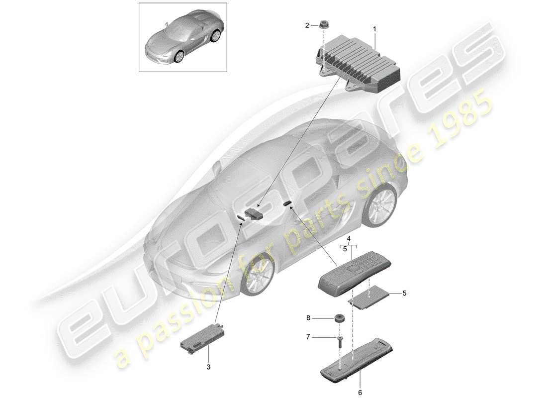 a part diagram from the porsche boxster parts catalogue