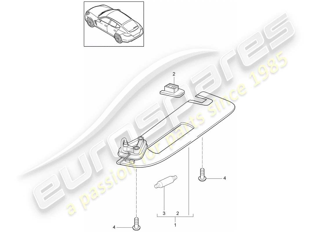 a part diagram from the porsche panamera 970 (2010) parts catalogue