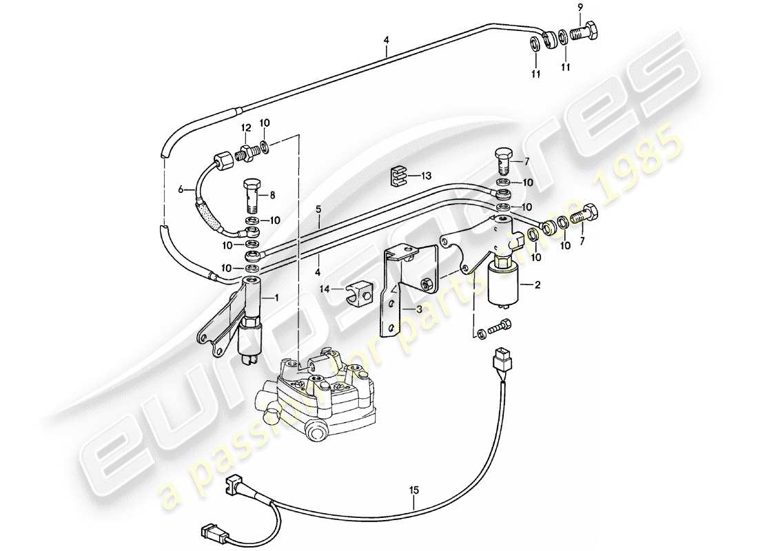 a part diagram from the porsche 924 (1983) parts catalogue