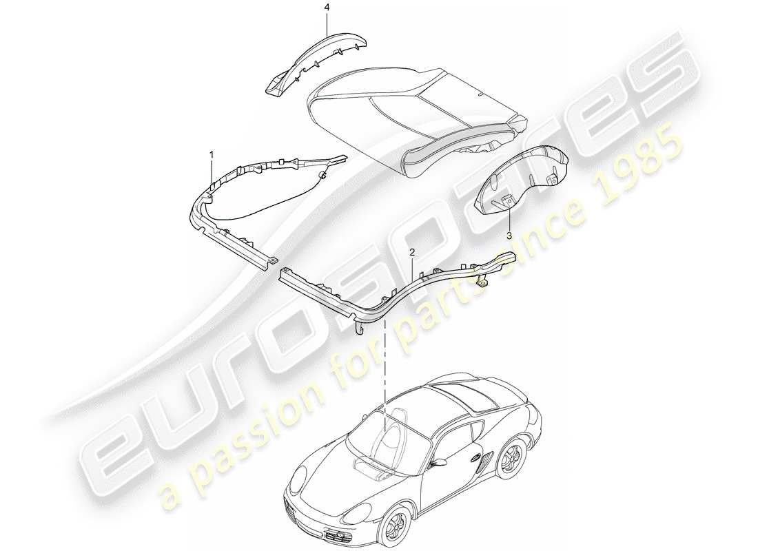 a part diagram from the porsche cayman 987 (2008) parts catalogue