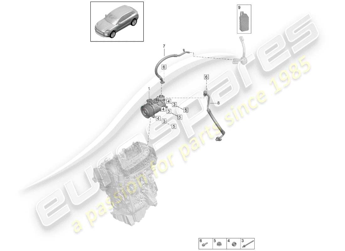 a part diagram from the porsche macan parts catalogue