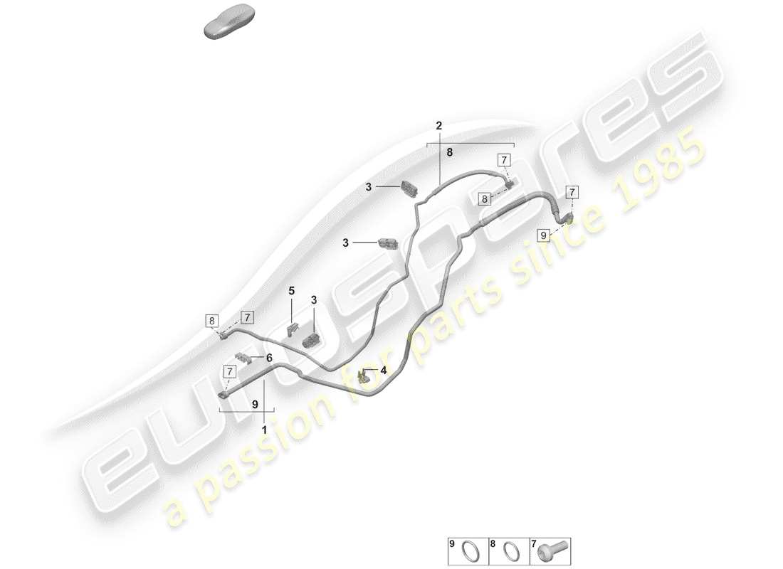 a part diagram from the porsche 992-1 parts catalogue