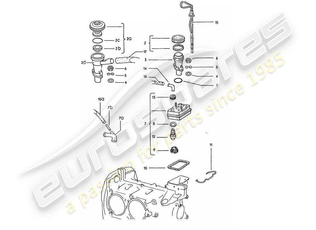 a part diagram from the porsche 914 parts catalogue