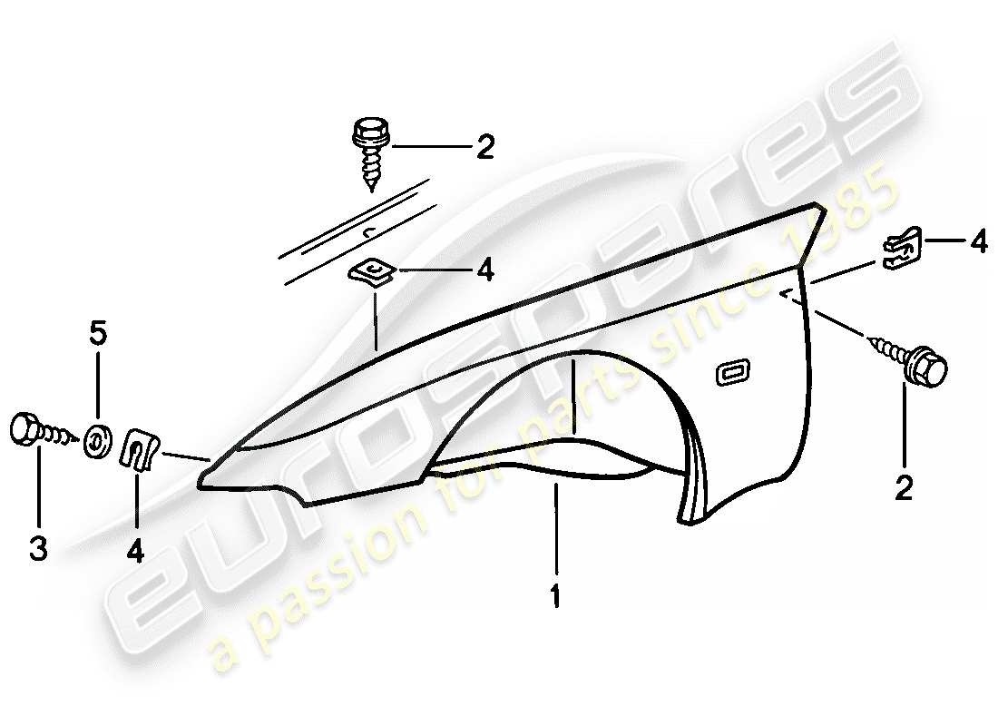 a part diagram from the porsche 944 (1983) parts catalogue