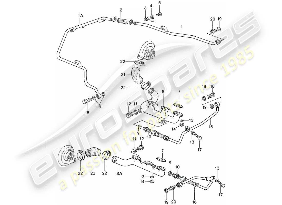 a part diagram from the porsche 959 parts catalogue