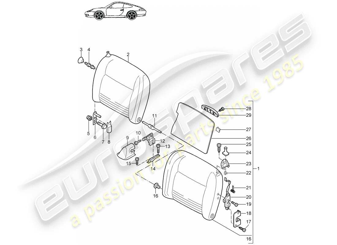a part diagram from the porsche 996 (2005) parts catalogue