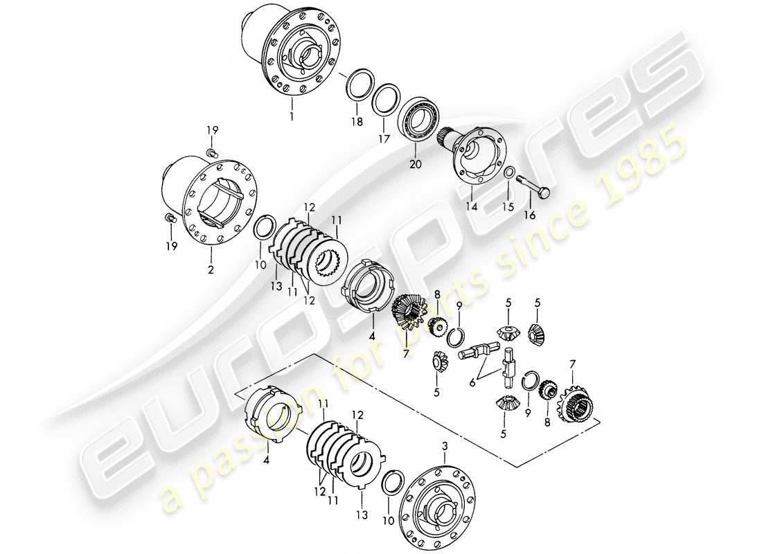 a part diagram from the porsche 911/912 parts catalogue