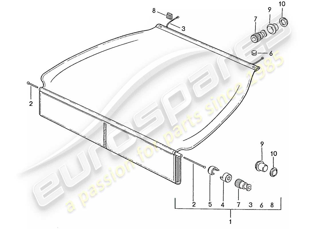 a part diagram from the porsche 928 parts catalogue