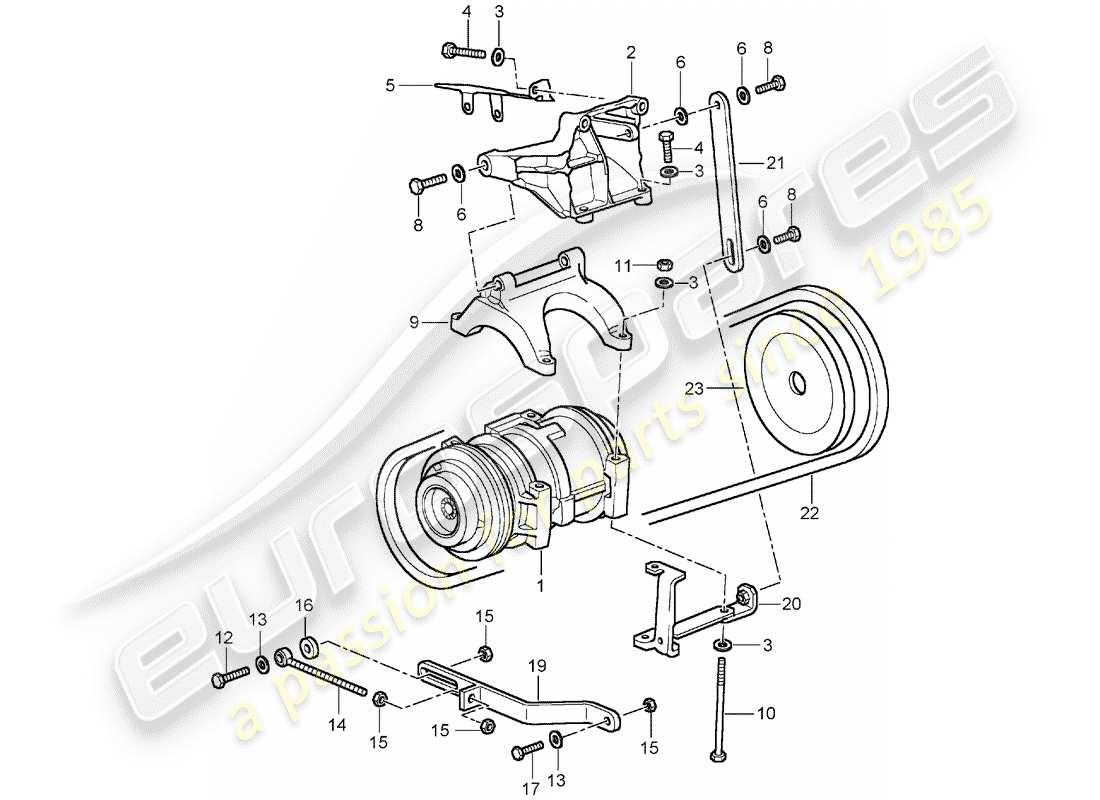 a part diagram from the porsche 928 parts catalogue