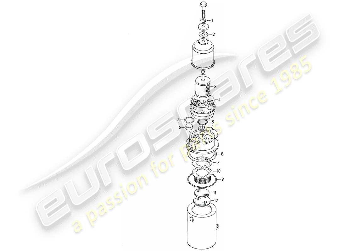 a part diagram from the porsche 356 parts catalogue