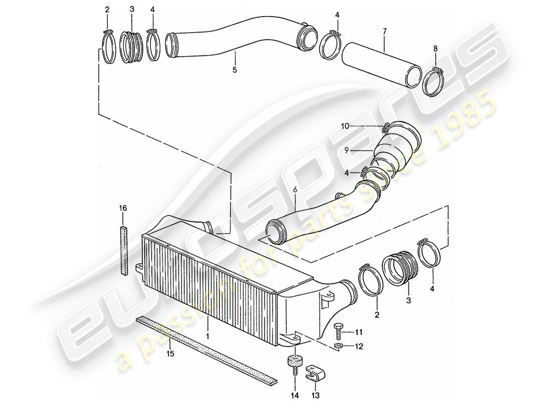 a part diagram from the porsche 944 parts catalogue