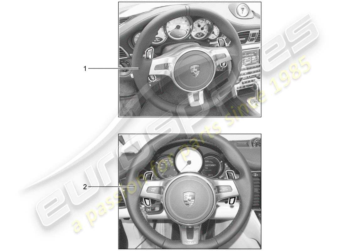 porsche tequipment catalogue (1986) steering wheel parts diagram