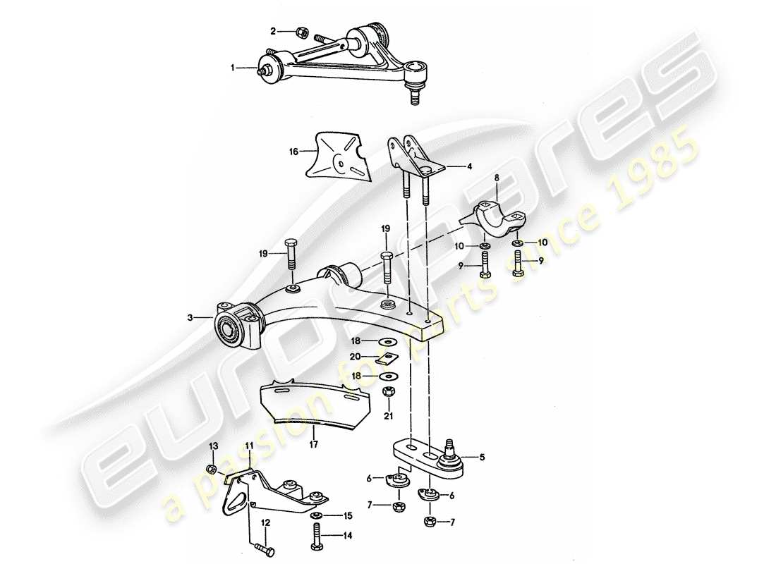 porsche 928 (1993) track control arm part diagram
