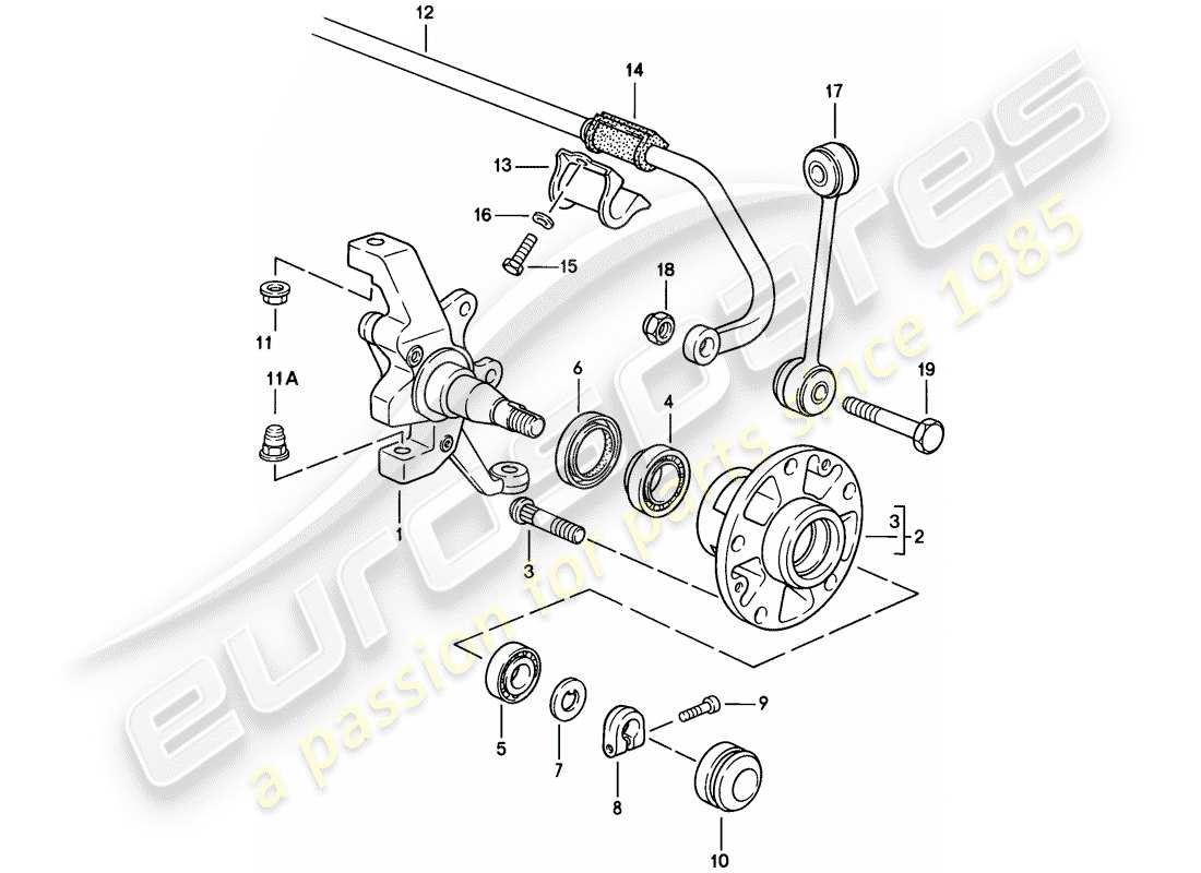 porsche 928 (1983) steering knuckle - stabilizer - front axle - f >> 92-gs860 999 - lubricants - d >> - mj 1985 part diagram