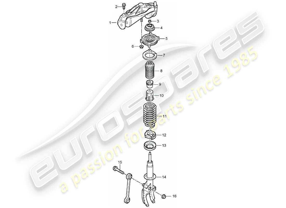 porsche cayenne (2005) suspension part diagram