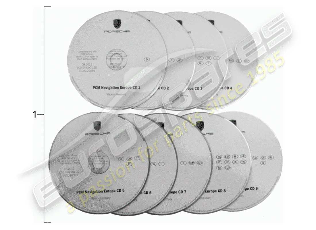 porsche tequipment catalogue (2011) navigation parts diagram