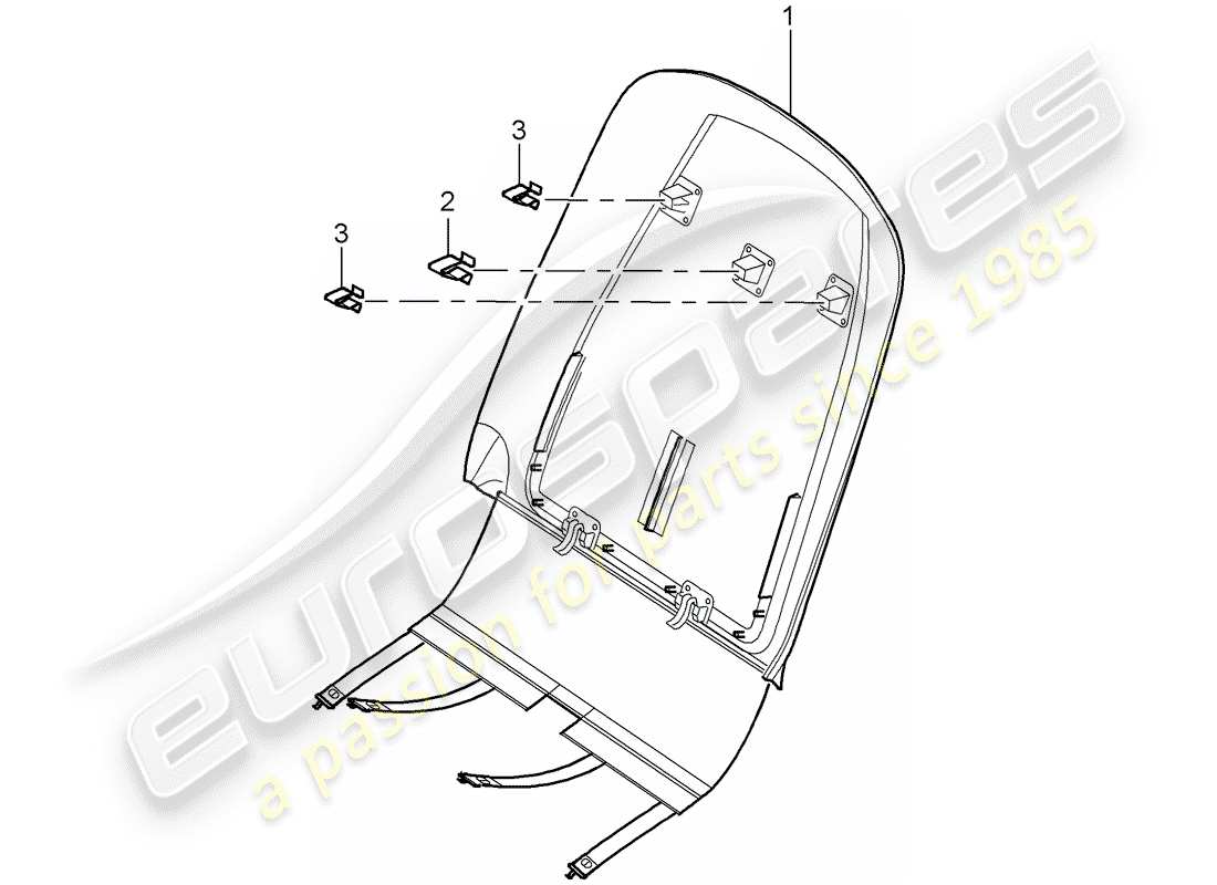 porsche cayenne (2009) cover part diagram