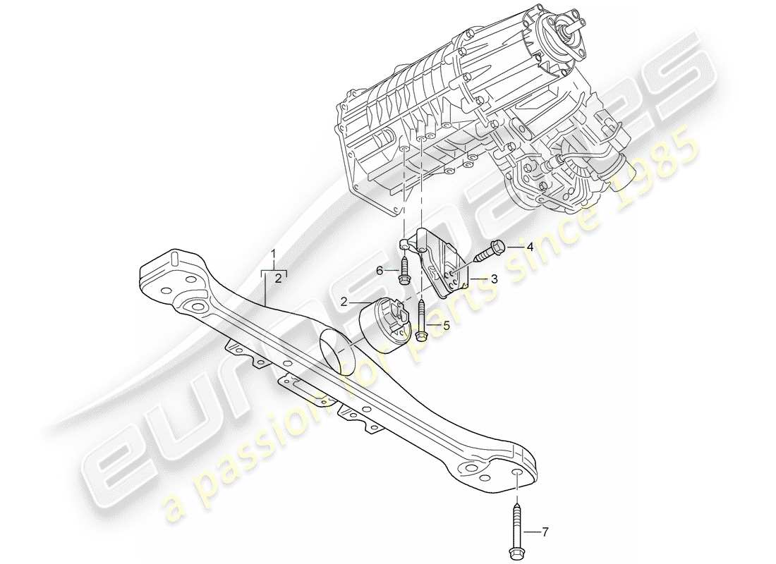 porsche cayenne (2008) transfer box part diagram