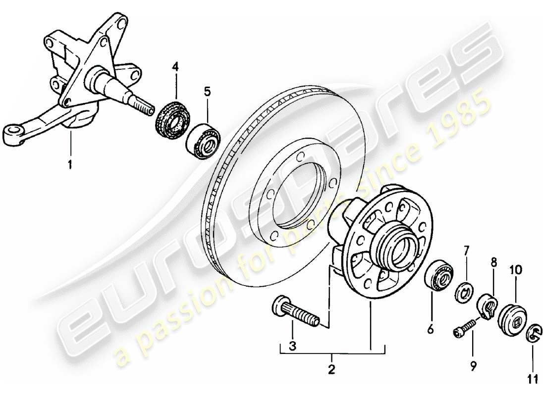 porsche 924 (1980) steering knuckle - - lubricants part diagram