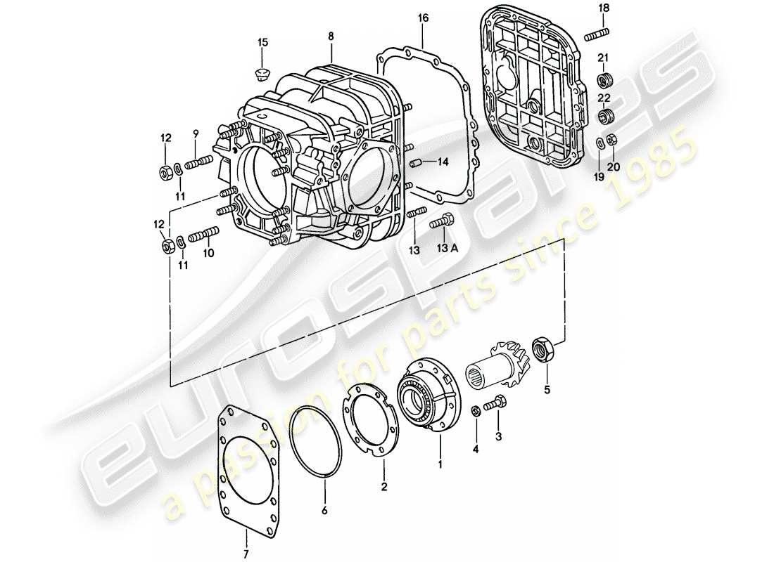 porsche 928 (1982) differential - 1 - automatic transmission parts diagram