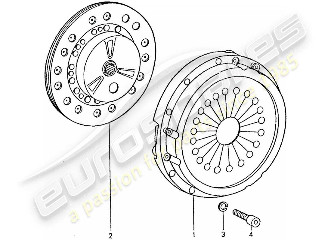 porsche 911 turbo (1977) clutch part diagram