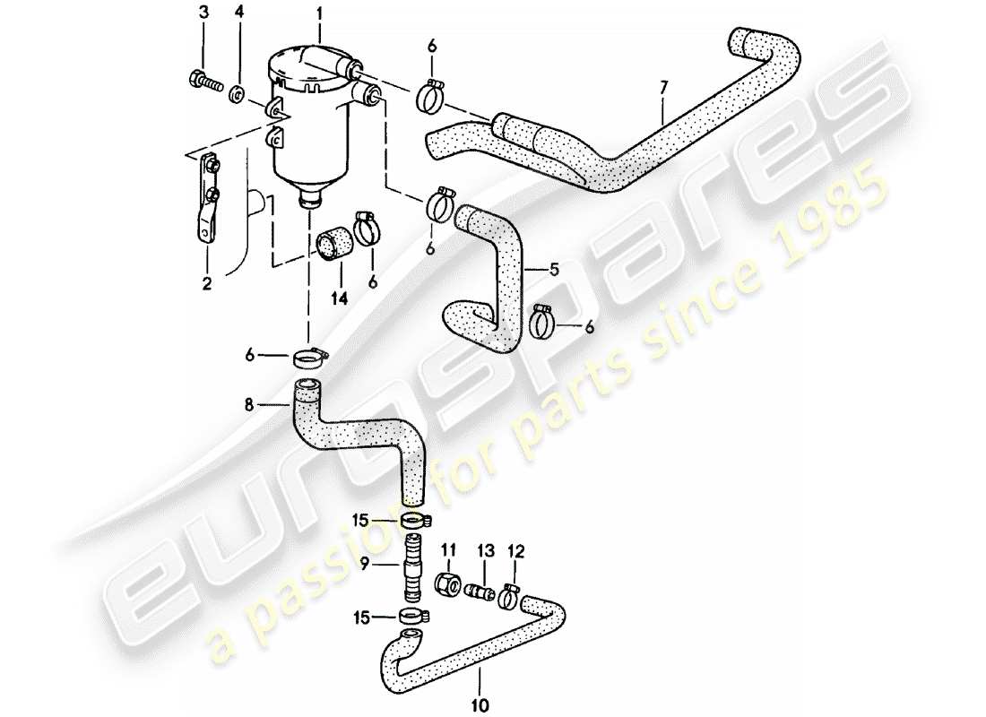 porsche 911 (1981) oil separator - - d - mj 1981>> part diagram