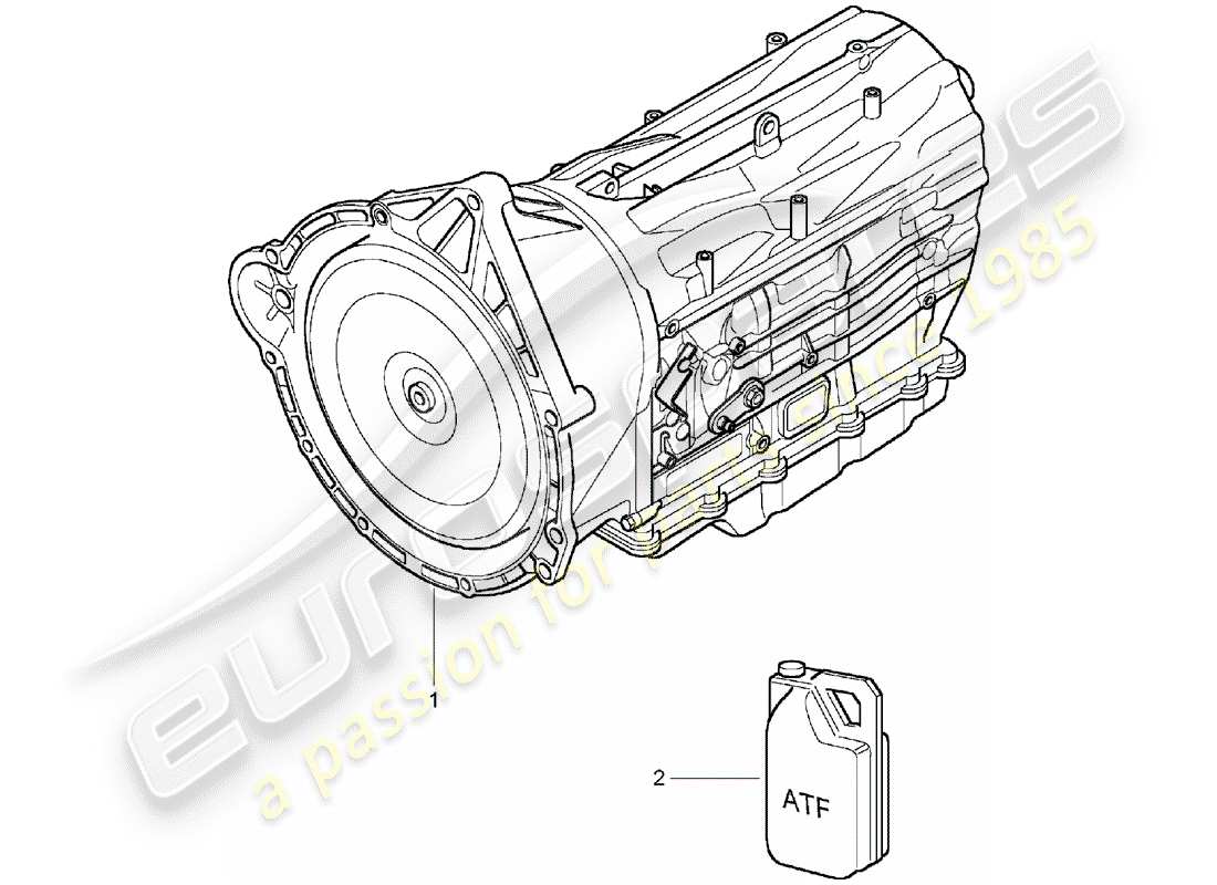 porsche cayenne (2003) 6-speed automatic gearbox for parts diagram