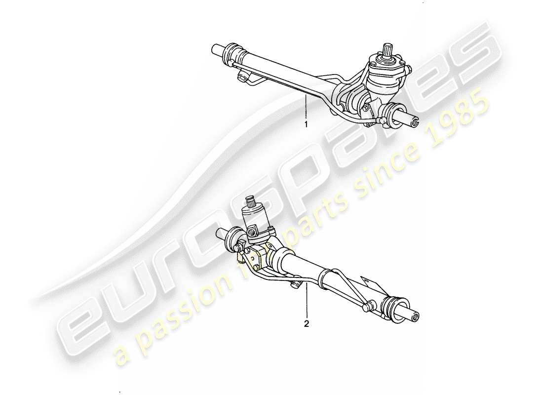 porsche replacement catalogue (1983) steering gear part diagram