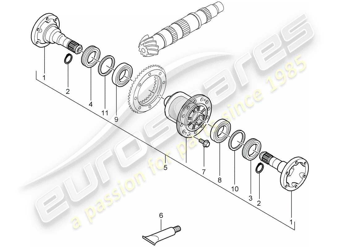 porsche 997 (2005) repair kit part diagram