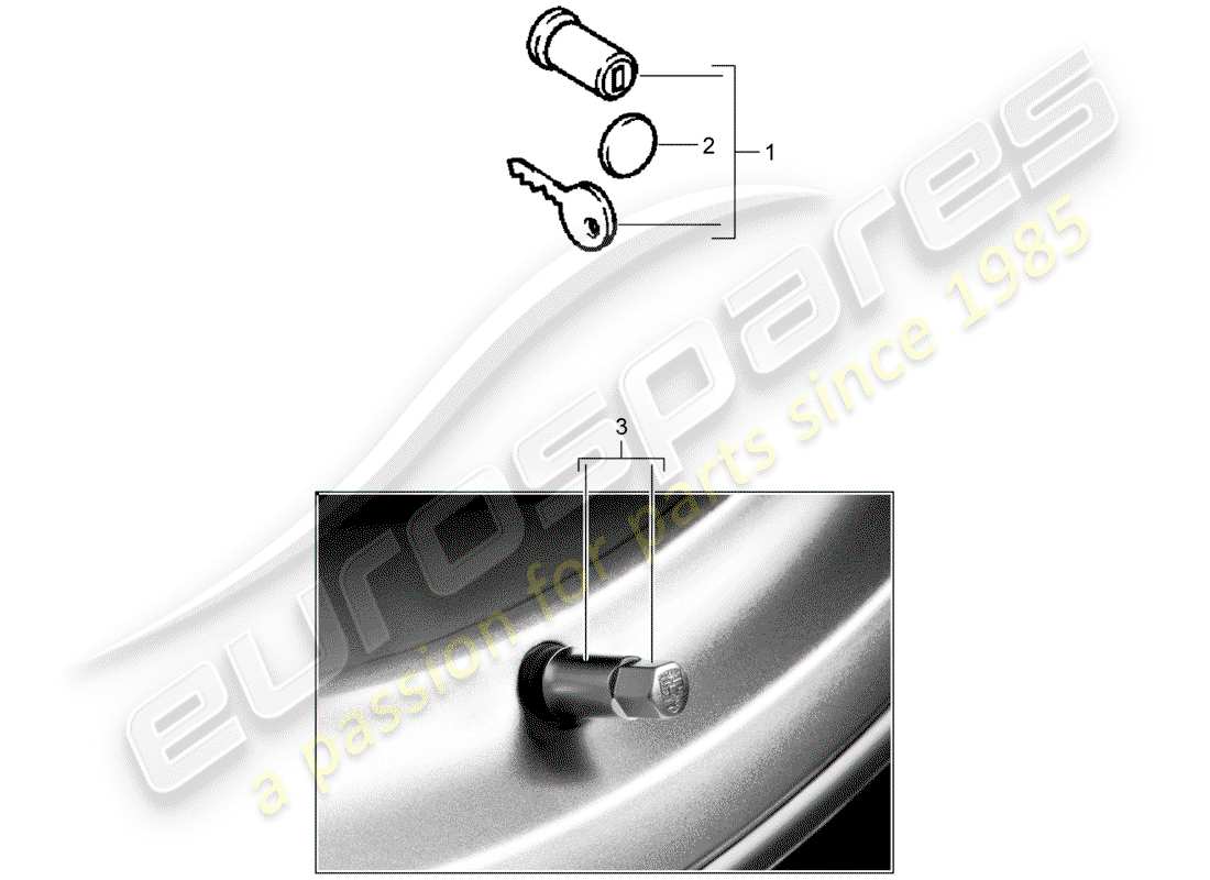 porsche classic accessories (1981) accessories and others part diagram