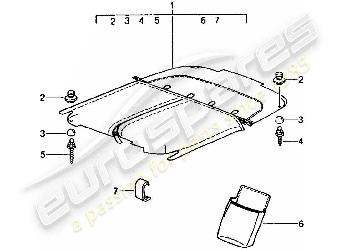 porsche tequipment catalogue (2003) tonneau cover part diagram