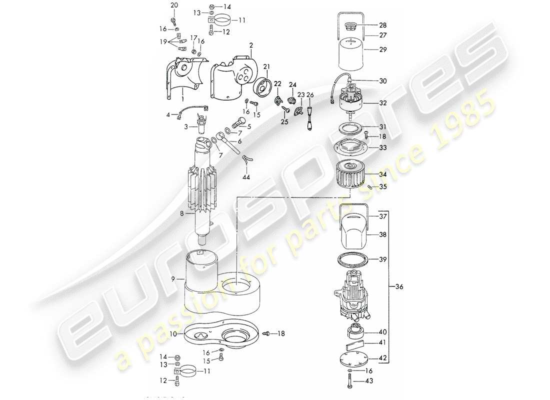 porsche 911/912 (1968) single parts - heater - - webasto - - d - mj 1969>> parts diagram