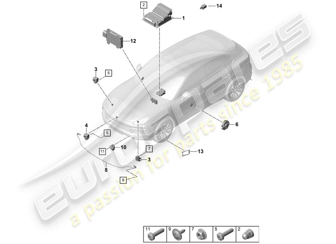 part diagram containing part number 95895965500