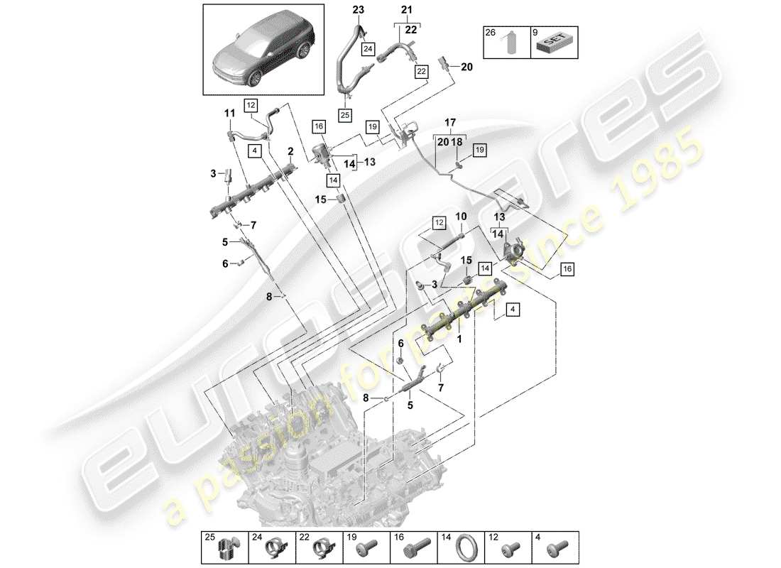 part diagram containing part number pab20121500