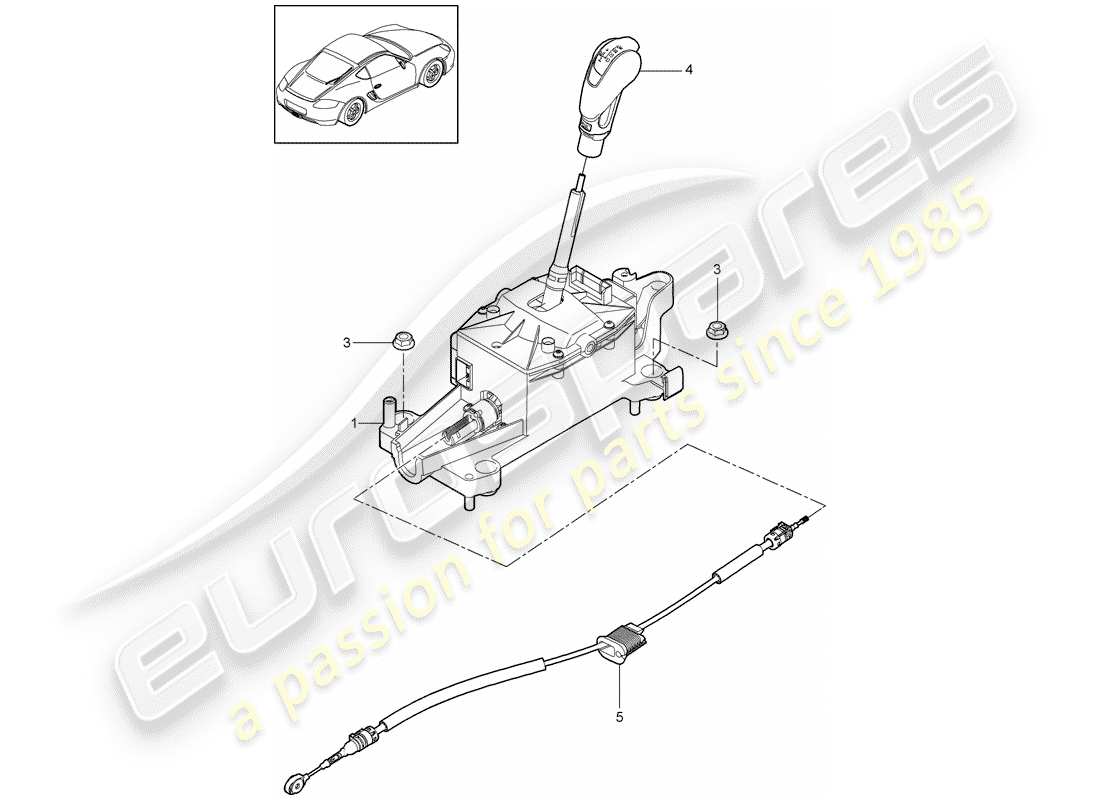 a part diagram from the porsche cayman parts catalogue